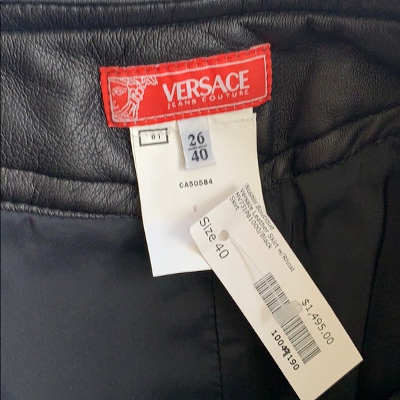 Versace Studded Leather Skirt - Picture 3 of 6